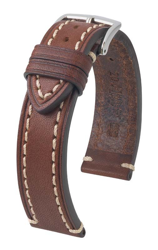 Hirsch  Liberty L Sturdy Brown Leather Band