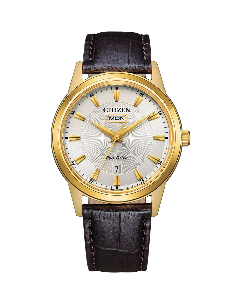 Citizen Eco-Drive Leather Strap Men's Watch AW0102-13A