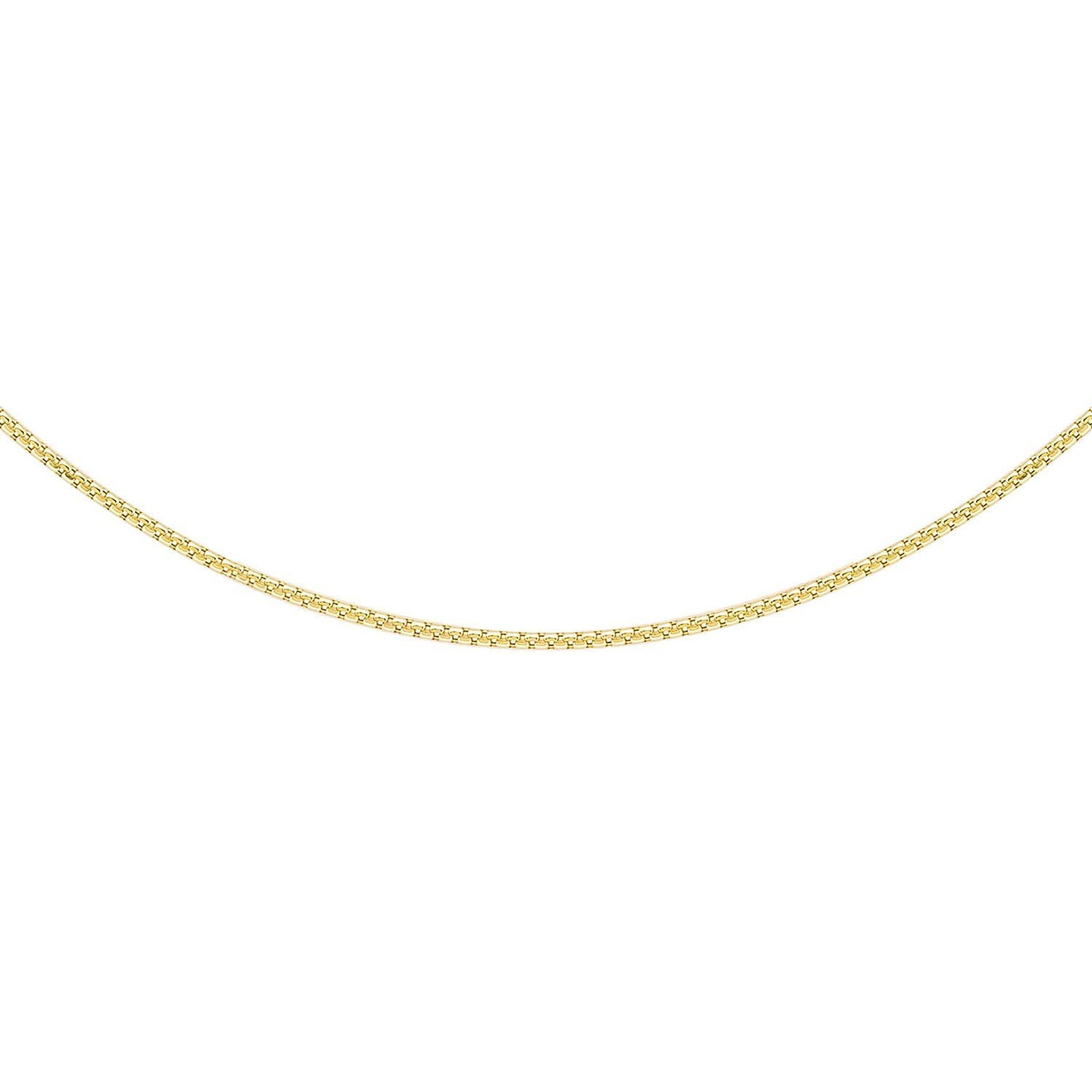9K Yellow Gold 22 Diamond Cut Box Chain 50cm