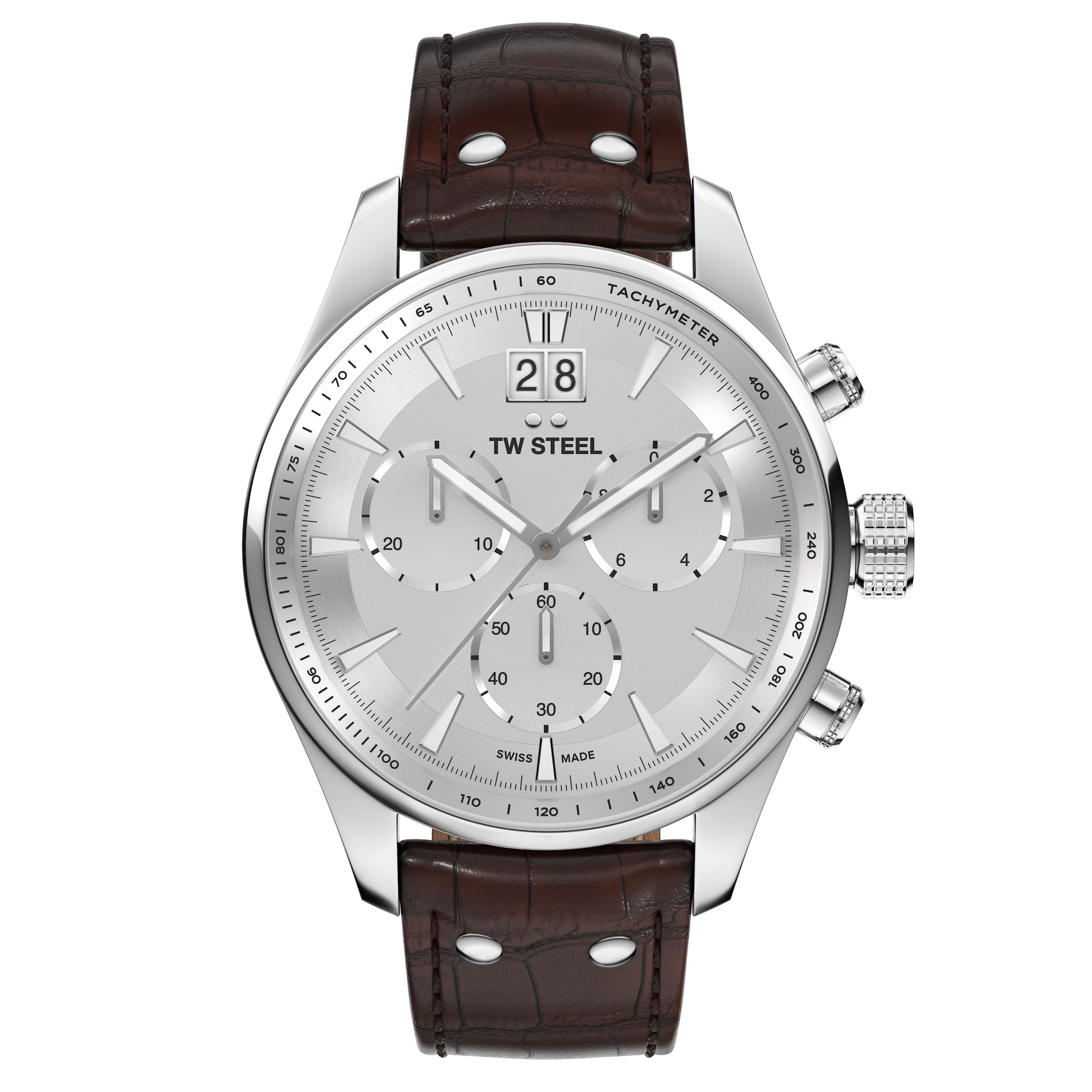 TW Steel Ace Aternus 45mm Chronograph Brown Leather