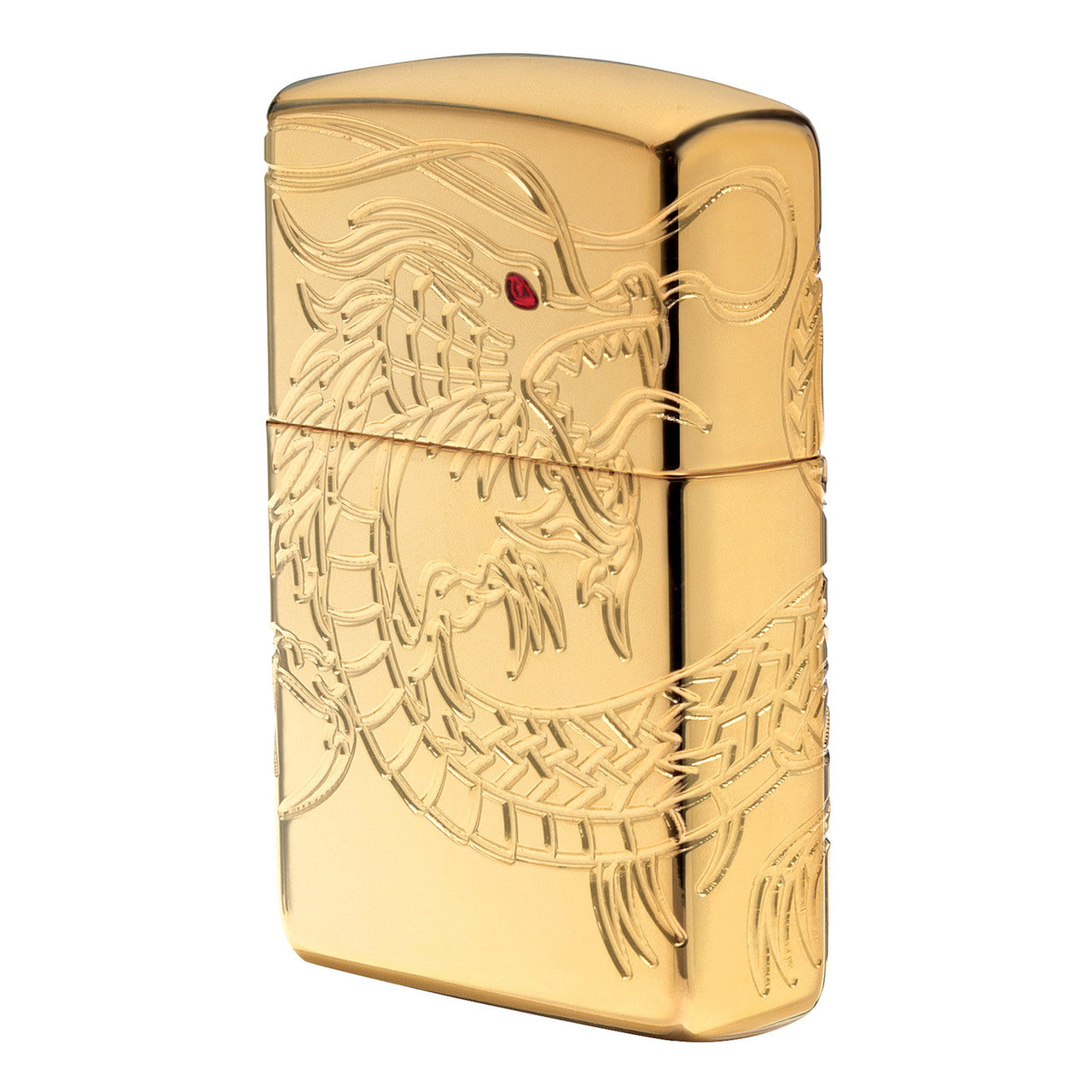 Zippo 29265 Red Eye Dragon Gold Plated Lighter