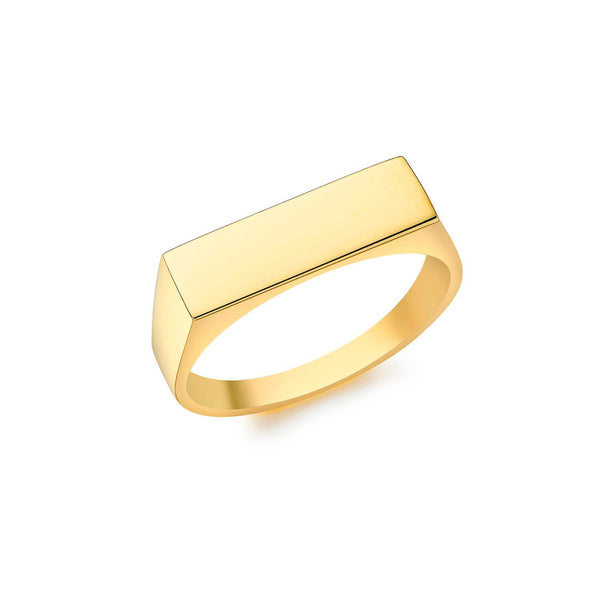 9K Yellow Gold Rectangular Signet Ring