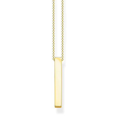 Thomas Sabo Golden Cuboid Necklace