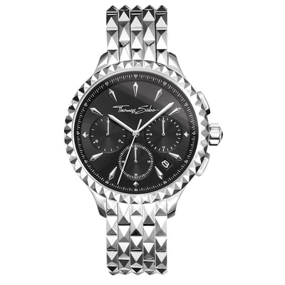 Thomas Sabo Pyramid Black Dial Stainless Steel Womens Watch