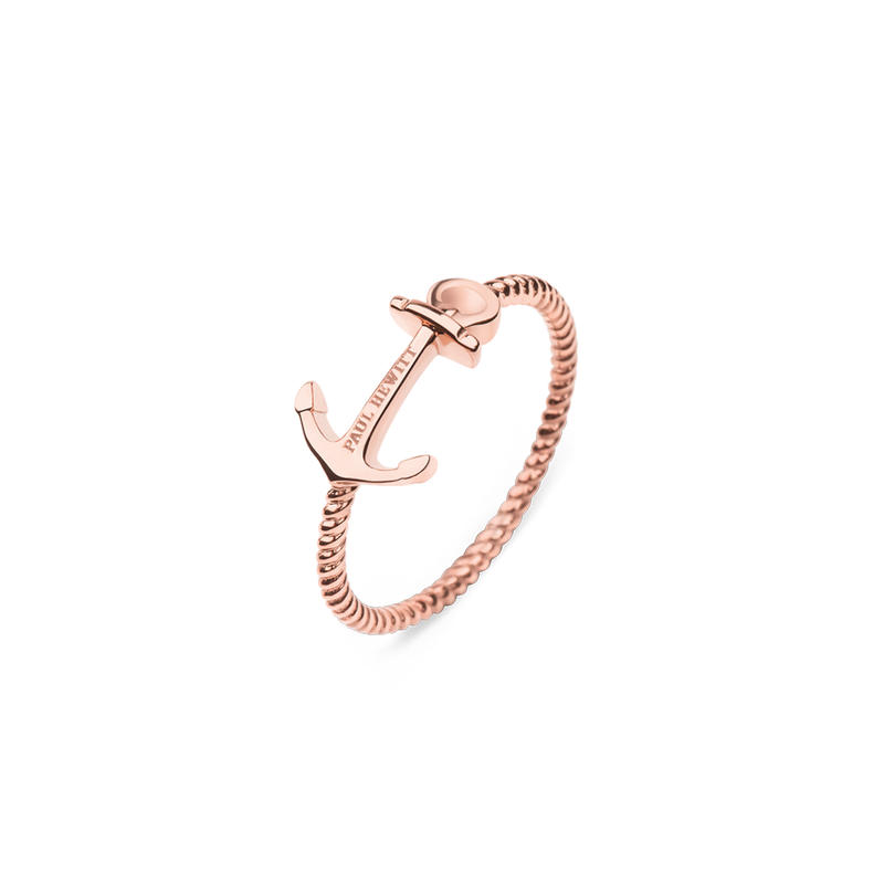Paul Hewitt Anchor Rope Rose Gold Ring - 54