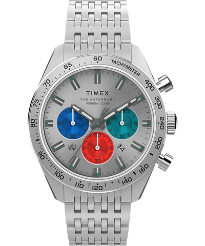 Timex Waterbury Dive Chronograph Stainless Steel Bracelet Watch TW2V42400
