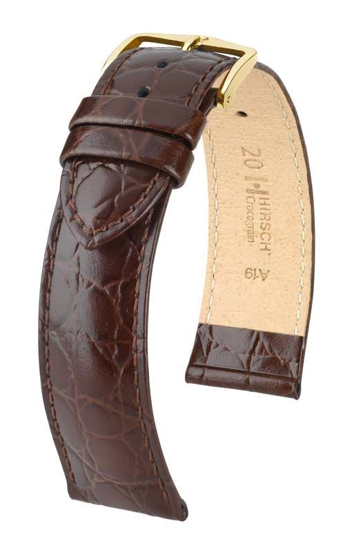 Hirsch High Crocograin L Brown G/Buckle 19mm