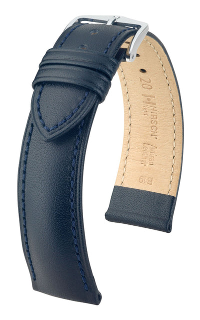 Hirsch Kent L High Quality Blue Leather Band