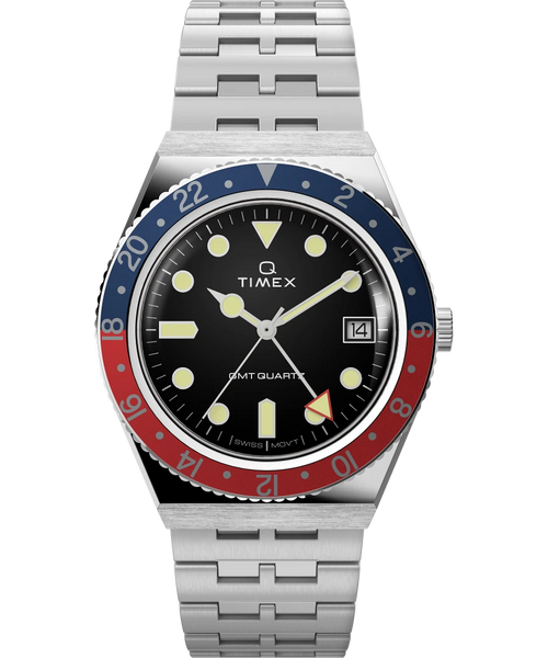 時計 timex Q gmt tw2v38100vk Q Timex GMT 38mm Watch TW2V38100