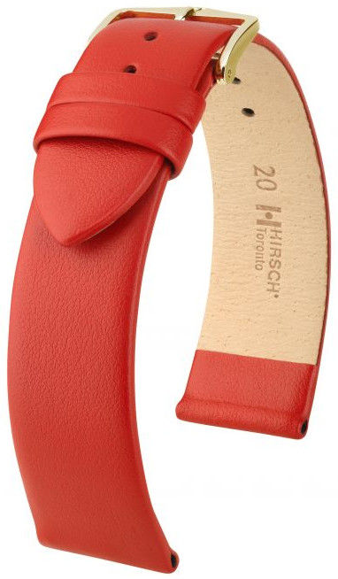 Hirsch Toronto Large Red Leather Band