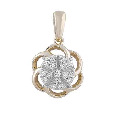 Pendant with 0.08ct Diamond In 9K Yellow Gold