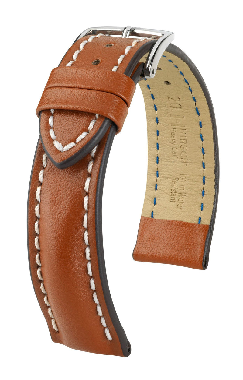 Hirsch Heavy Calf Brown Leather Band