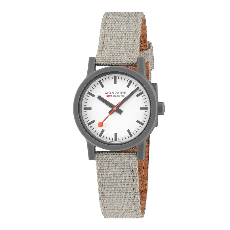 Mondaine Essence Quartz  Grey White Dial Watch