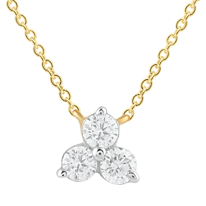 Necklace With 0.15ct Diamonds In 9K Yellow Gold