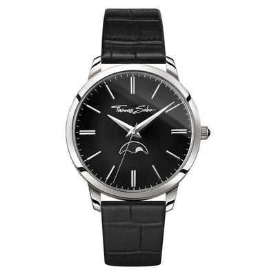 Thomas Sabo Classic Moonphase Black Leather Mens Watch