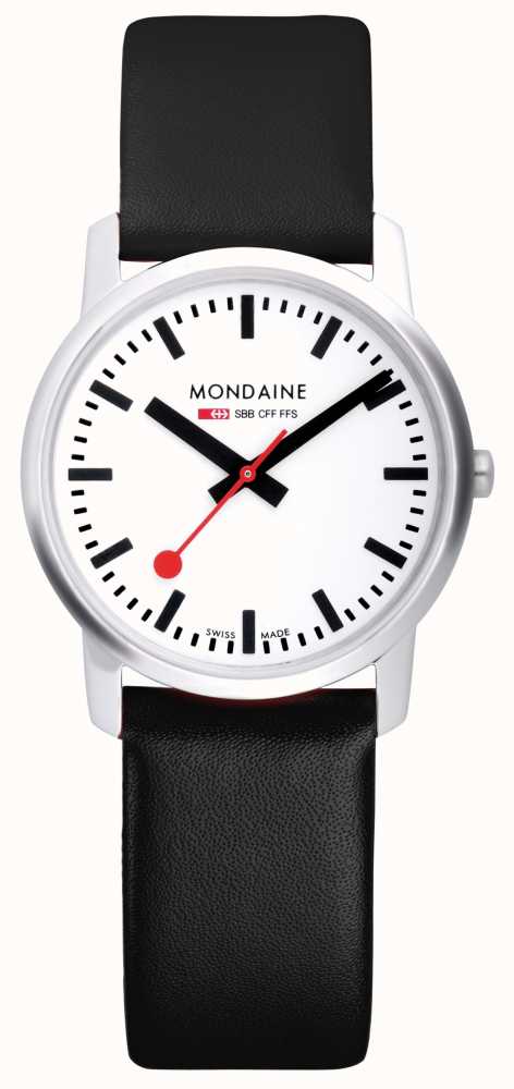 Mondaine Simply Elegant Black Leather Watch A638.30350.11SBB