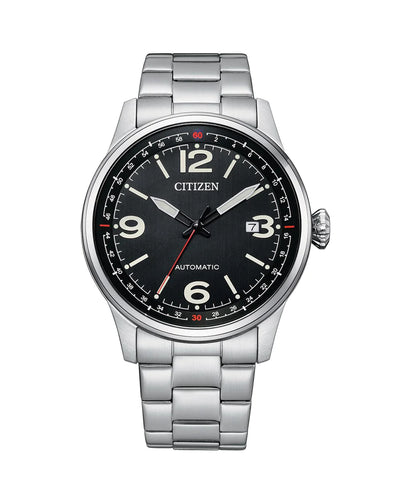 Citizen Automatic Stainless Steel Black Dial Watch NJ0160-87E