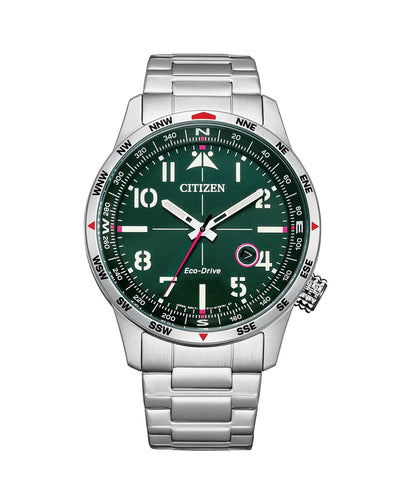 Citizen Eco Drive Bracelet Green Dial Watch BM7551-84X