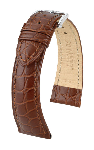 Hirsch Aristocrat Long Brown Leather Band