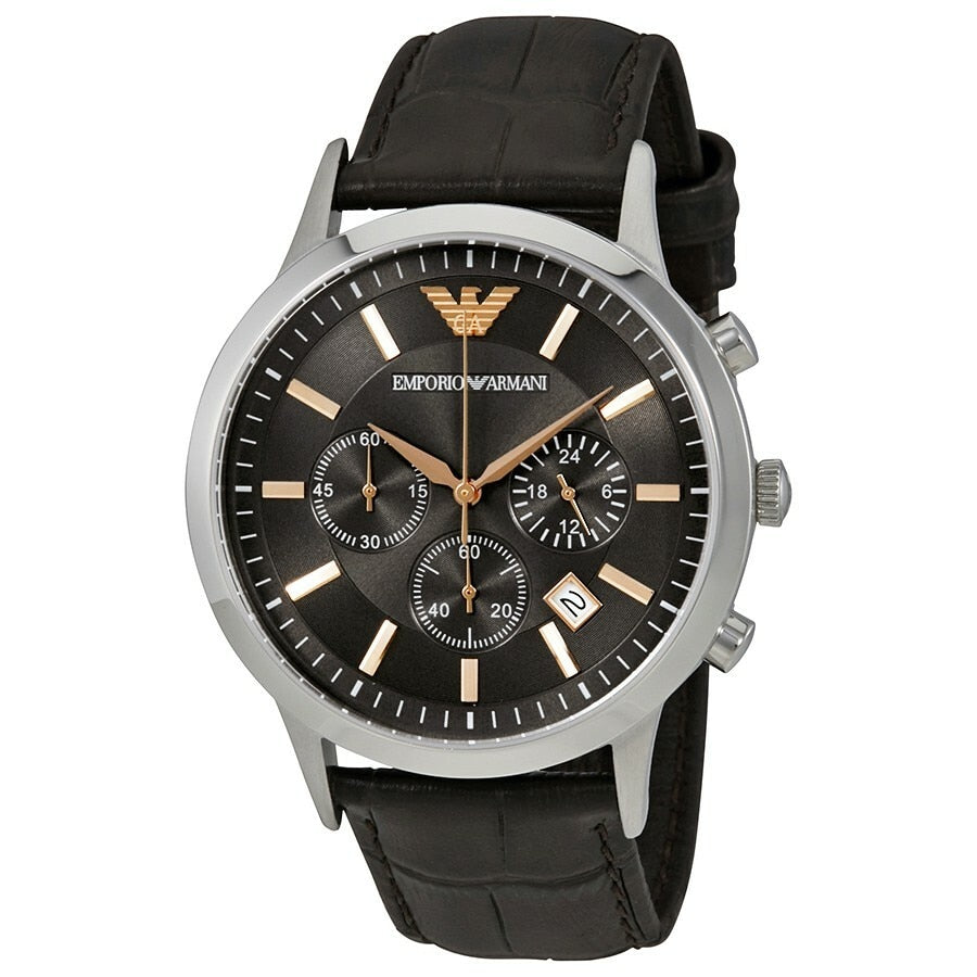 Emporio Armani Renato Mens Chronograph Watch with Grey Dial 43mm