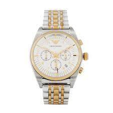 Armani Emporio Classic Two Tone Chronograph Ar0396 - Mens Watch