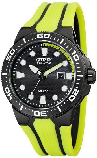 Citizen Eco-Drive Scuba Fin Rubber Strap Bn0095-16E - Mens Watch