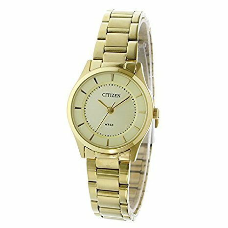 Citizen Quartz Champagne Gold Er0209-54P Womens Watch