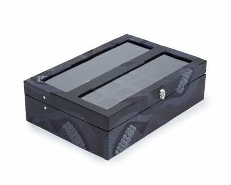 Wolf Memento Mori 10PC Watch Box Black