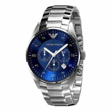 Armani Emporio Quartz Chronograph Blue Dial Ar5860 - Mens Watch