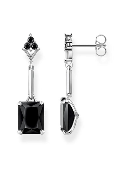 Thomas Sabo Earring Black Stone Silver