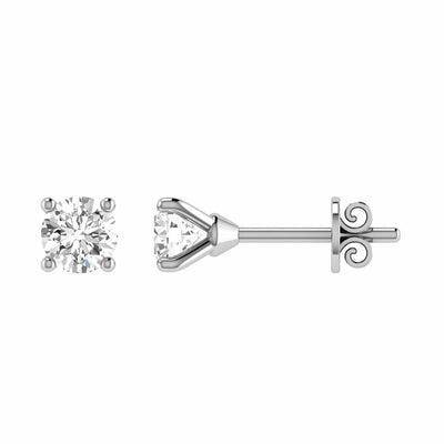 Diamond Stud Earrings With 0.50ct Diamonds In 18K White Gold