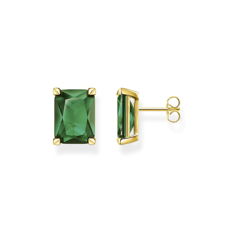 Thomas Sabo Ear Studs Green Stone