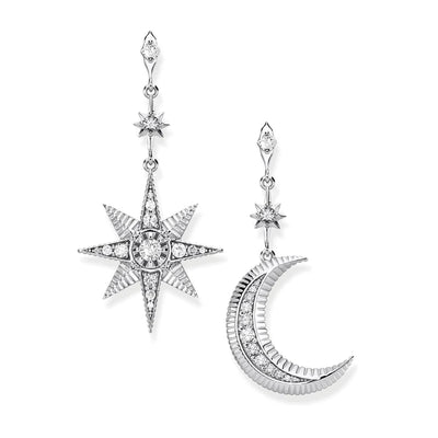 Thomas Sabo Royalty Star & Moon Silver Earrings