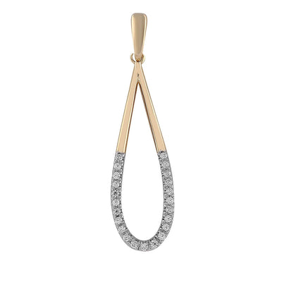 Pendant with 0.07CT Diamonds IN 9K Yellow Gold