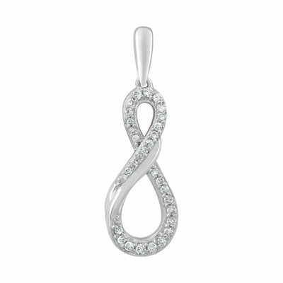 Pendant With 0.10ct Diamonds In 9K White Gold