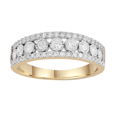 Ring with 0.5ct Diamonds in 9K Gold