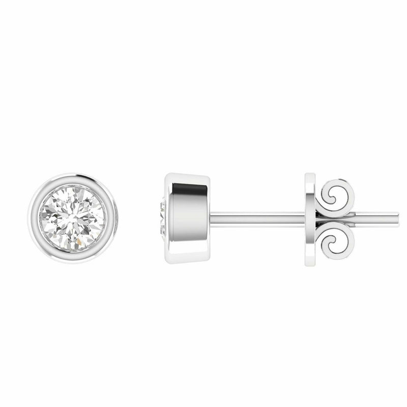 Diamond Stud Earrings With 0.20ct Diamonds In 9K White Gold