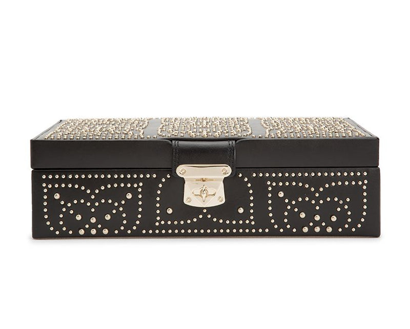 Marrakesh Gold-Studded Leather Jewelry Case by WOLF