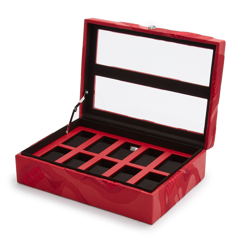 Wolf Memento Mori 10PC Watch Box Black