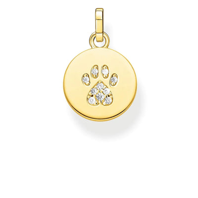 Thomas Sabo Disc Paw Cat Gold Pendant