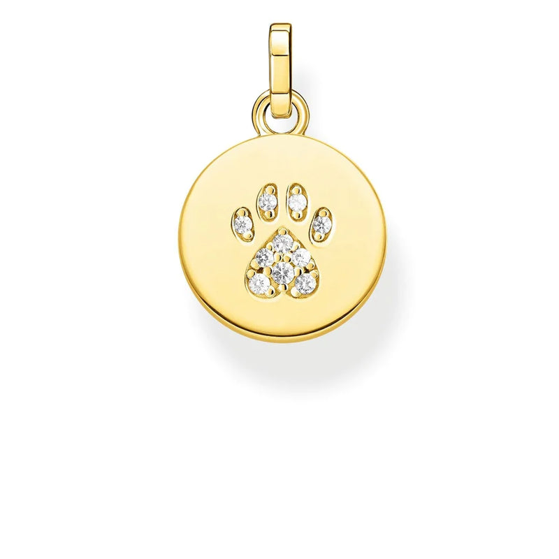 Thomas Sabo Disc Paw Cat Gold Pendant