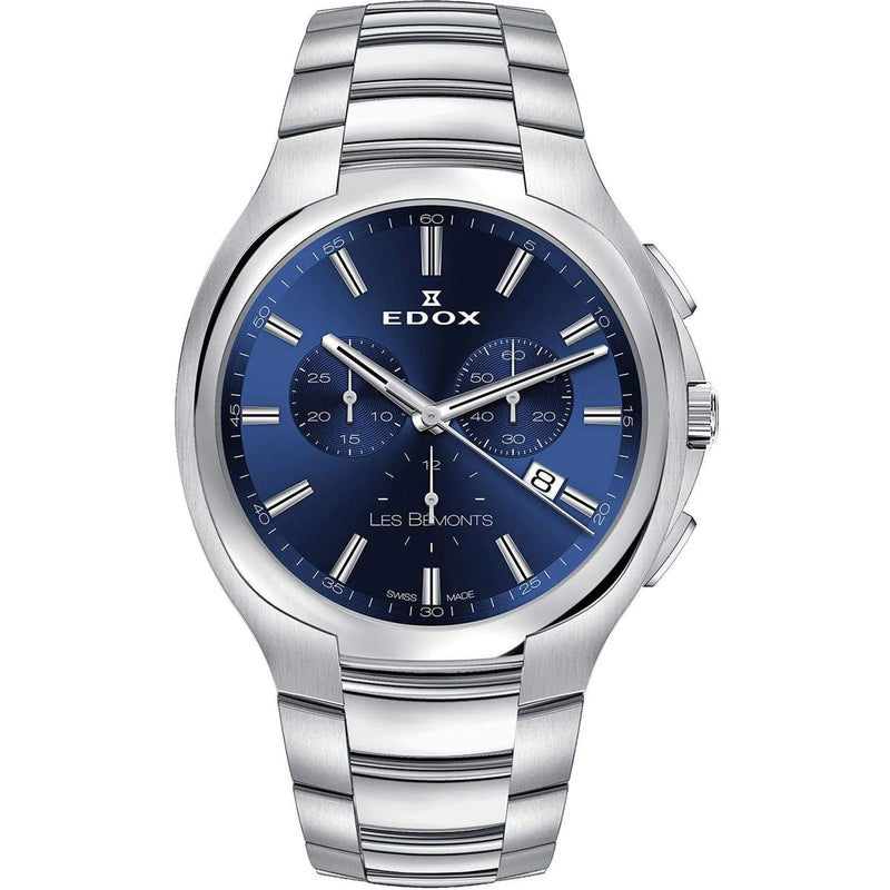 Edox Les Bemont Chronograph Blue Dial Men's Watch 102393BUIN