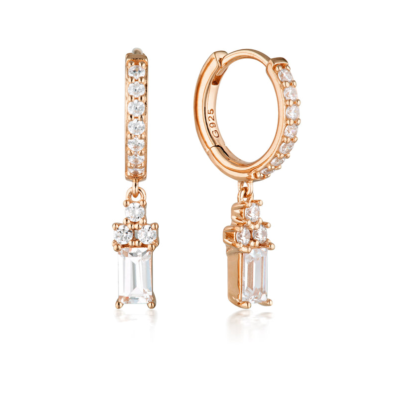 GEORGINI THE LAYERED EDIT KOLM EARRINGS ROSE GOLD