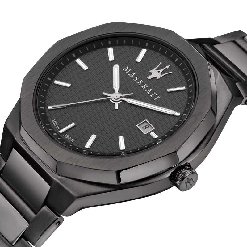 Maserati Stile Gun Metal Chronograph