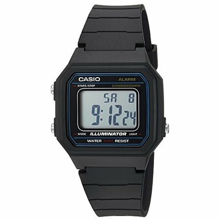 Casio Mens 'Classic' Quartz Resin Casual Watch, Color:Black Model: W-217H-1Av