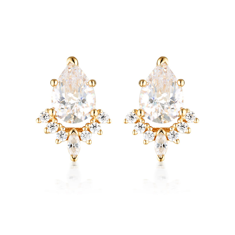 GEORGINI ICONIC BRIDAL PENELOPE EARRING GOLD