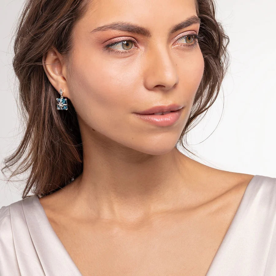 Thomas Sabo Ear Studs Blue Stone With Star TH2108AQ