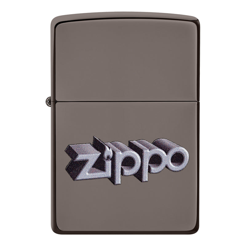 Zippo 3D Logo Black Ice Lighter