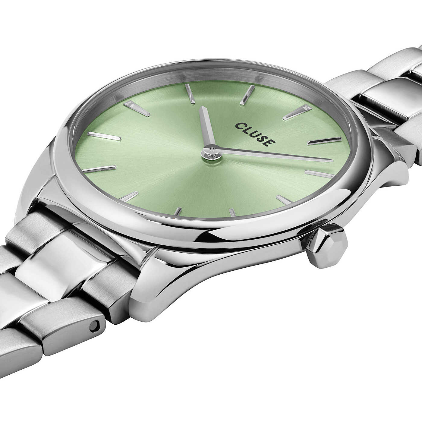 CLUSE Feroce Petite Stone Green/Steel Link CW11215