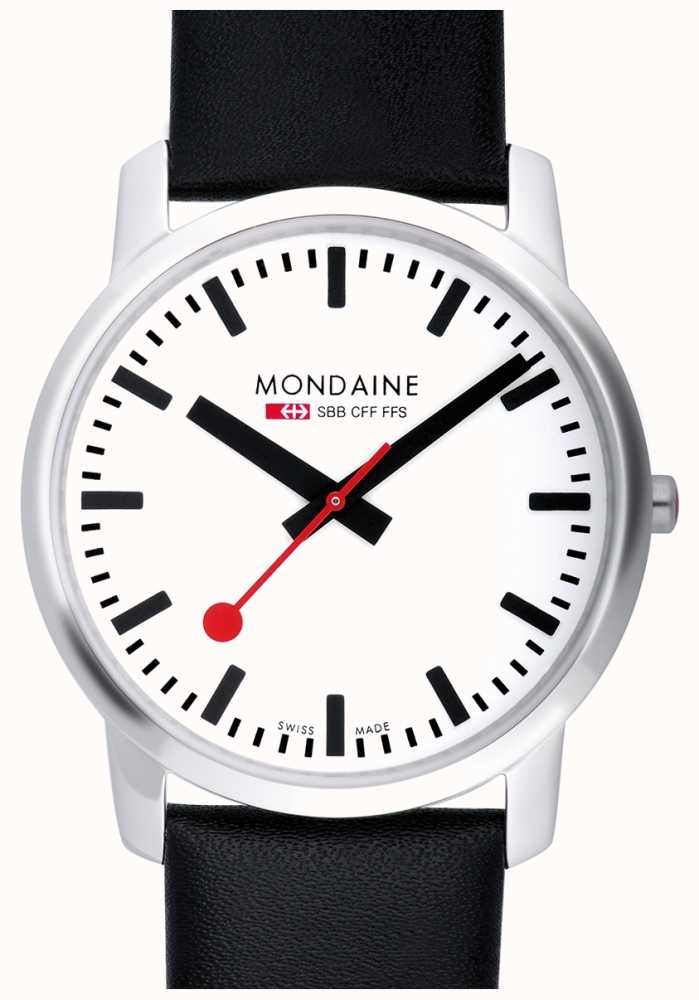 Mondaine Simply Elegant Black Leather Watch A638.30350.11SBB